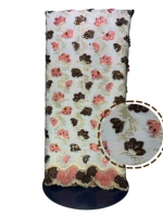 Tissu en polyester tricoté respirant et infroissable brodé de dentelle pour femmes, jeunes filles, textiles de maison, vêtements et accessoires de mode