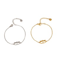 Bracelet transfrontalier en acier inoxydable avec pendentif livre creux, accessoire de luxe polyvalent et de niche