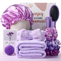 Coffret Cadeau Spa et Soins Capillaires Classiques 12 Pièces pour Maman, Épouse, Petite Amie - Tendance Mode Preppy - Anniversaire/Fête des Mères/Saint-Valentin