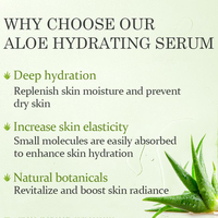 Sérum 100% Pur Aloe Vera Série Traitement Facial Éclaircissant Infusé de Peptides pour les Lèvres à l'Huile d'Argan, Huile d'Olive et Huile d'Arbre à Thé