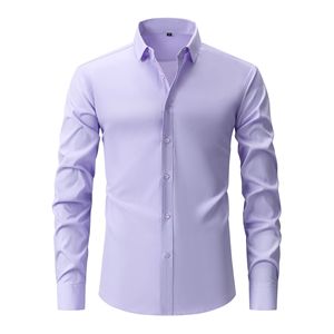 Chemise décontractée <span class=keywords><strong>grande</strong></span> <span class=keywords><strong>taille</strong></span> pour <span class=keywords><strong>homme</strong></span> à manches longues, coupe carrée, légèrement extensible, infroissable, pour usage quotidien transfrontalier - Product Image 4