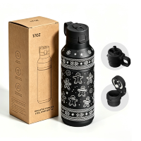 Bouteille d'eau isotherme à double paroi en acier inoxydable avec paille, grande capacité, portable pour le sport et le fitness, garde au chaud et au froid