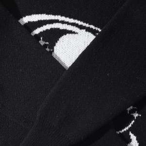 Chandails en jacquard pour hommes OEM OEM ODM pulls en tricot de dessin animé tricots de mode pull en coton noir à col rond personnalisé - Product Image 4