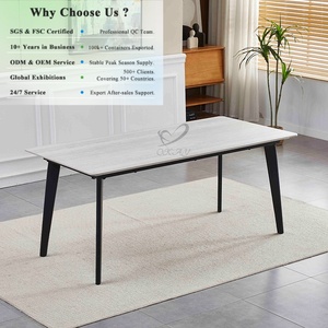 Table à manger OKAY, table <span class=keywords><strong>de</strong></span> cuisine résistante aux rayures, meubles en pierre frittée, OEM personnalisé, table à manger moderne en céramique - Product Image 1