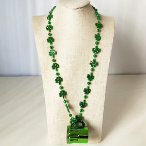 <strong>St</strong>. <strong>Patrick's</strong> <strong>Day</strong> Shamrock Necklace <strong>St</strong>.<strong>Patrick</strong> <strong>s</strong> <strong>Day</strong> Clover Green Bead Party Favors Irish Beer <strong>Accessories</strong> - Product Image 2