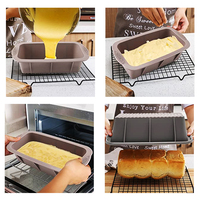 Moule à gâteau fait maison, antiadhésif, résistant à la chaleur, de qualité alimentaire, moule à pain rectangulaire en silicone facile à démouler