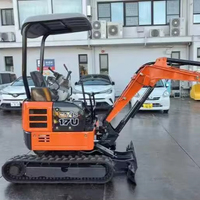 Mini-excavatrice hydraulique sur chenilles Hitachi ZX17U - Occasion, excellent état, moteur et boîte de vitesses d'origine japonaise inclus, 2022
