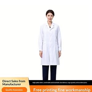 Camice da Laboratorio Premium Antirughe Bianco, Uniforme Medica per Dottori e Personale Ospedaliero - Product Image 6