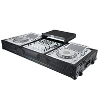 Activités de performance mallette de route de vol DJ portable pour Pioneer 2X CDJ-3000 CD et mixeur DJM-900NXS2 avec roues et étagère pour ordinateur portable