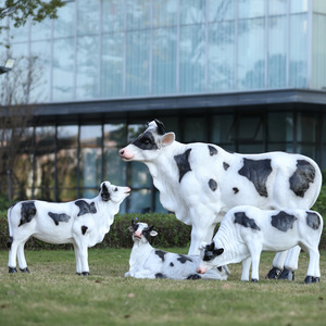 รูปปั้นสัตว์ทำจากไฟเบอร์กลาสวัวจำลองใช้ตกแต่งฟาร์มสวนกลางแจ้งเป็นมิตรกับสิ่งแวดล้อมวันฮาโลวีน - Product Image 2