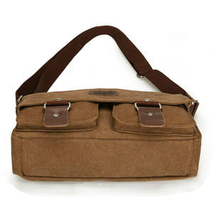Op maat gemaakte vintage canvas schoudertas/crossbody tas voor heren, geschikt voor alle seizoenen, OEM/ODM ondersteund, effen patroon <span class=keywords><strong>XXN</strong></span> - Product Image 2