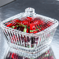 Pot en verre artisanal bohème écologique avec couvercle pour le stockage des aliments et des épices, idéal pour la maison et les fêtes
