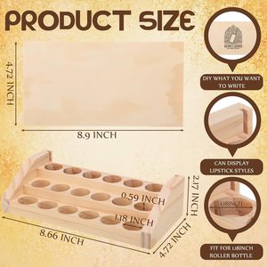 Wooden Essential Oil Storage Rack Multifunctional Standing Type For Home Use - Product Image 3
