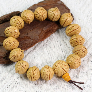 Pulsera Peach Pit de 14 mm con forma de fruta natural, estilo étnico, joyería para uso diario - Product Image 2