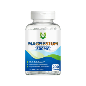Factory Supply 500mg Magnesium Tablets Improve Muscle Relaxation Promote Heart Health Magnesium <b>Supplement</b> Bone Support Tablets - Product Image 1