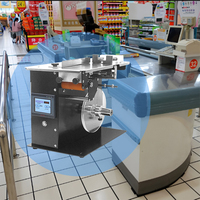 Étiqueteuse d'angle droit semi-automatique portative CNC usinée petite étiqueteuse manuelle d'autocollant de boîte de carton