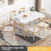 Vente directe d'usine, table la plus vendue + 6 chaises, utilisation domestique et commerciale, table à manger en bois massif