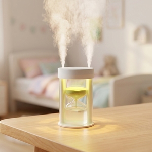 Lámpara de Niebla LED para Dormitorio, Humidificador de Aire Portátil Doble para el Hogar, Luz H2O Ultrasónica, Atomizador Eléctrico USB - Product Image 4