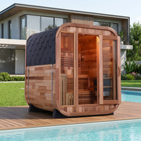 Cabine de sauna extérieure pour la maison, sauna nordique en bois avec design haut de gamme, sauna extérieur