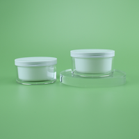Pot de crème en plastique à double compartiment au design unique, 30g*2, forme ronde, pour crème de jour et crème de nuit, emballage pour soins de la peau