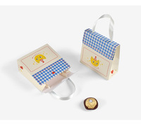 Boîte à bonbons et biscuits en carton, motif dessin animé mignon, pliable, motif chat et chien, petite boîte cadeau fraîche et portable