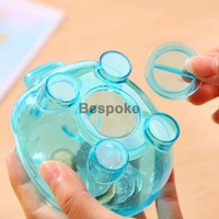 Tirelire en plastique transparente personnalisable avec logo, petite tirelire cochon, boîtes à monnaie, jouets pour enfants, décoration intérieure, boîte d'épargne