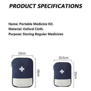 <span class=keywords><strong>Trousse</strong></span> de premiers soins portable Oxford étanche de grande capacité sac à bandoulière de rangement de médicaments pour les voyages et les affaires <span class=keywords><strong>trousse</strong></span> médicale d'urgence - Product Image 5