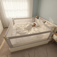 Barrière de lit bébé certifiée CE, cadre métallique réglable, tissu Oxford lavable, barrière de sécurité pour enfant, personnalisation OEM disponible