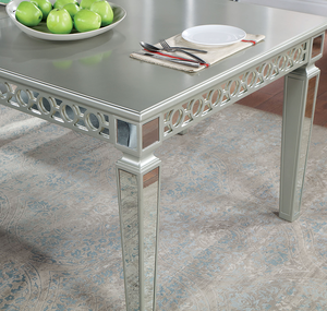 Wooden Dining <b>Table</b> <b>Mirror</b> Accent Design Modern Eco-Friendly Dining Room Furniture - Product Image 4