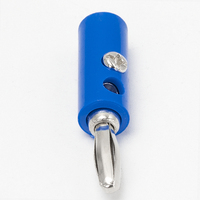 Connecteur banane mâle 4 mm, câble audio pour haut-parleur à un seul conducteur, bornes de connexion codées par couleur, rouge, noir, vert, bleu, jaune, OEM