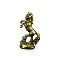 CA380-3 en laiton Antique petits ornements pur cuivre zodiaque succès cheval bureau ornements artisanat