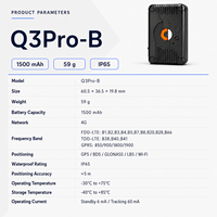 Traceur GPS GLONASS Q3pro-B 4GBDS avec aimant puissant, capteur de lumière, alerte anti-effraction, sans câblage, géolocalisation, lecture d'itinéraire, antivol, pour la gestion de flotte