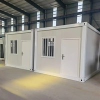 Maison conteneur pliable de 20 pieds, mobile, préfabriquée en acier, pour construction temporaire, cabine, hôtel, villa, entrepôt, modulaire