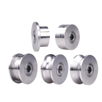 Diamètre extérieur 48mm largeur 16mm rainure en U roues à roulettes en acier inoxydable 304 pour porte coulissante en métal