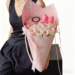 Giấy gói hoa tươi, giấy gói kem, giấy gói hoa tươi kiểu Tipsy Series Lễ hội Qixi <span class=keywords><strong>2025</strong></span>, chất liệu PE, tái chế được, chống thấm nước - Product Image 6