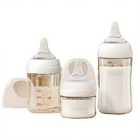 Bouteille de lait pour bébé de 160 ml, non toxique, sans BPA, anti-ballonnements, motif de dessin animé, pour nouveau-né de 0 à 12 mois, biberons en verre