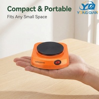 Plaque chauffante électrique portable à brûleur unique 500W pour café et thé, mini plaque chauffante électrique