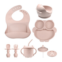 IStapromo Regalos, Vajilla Infantil, Babero Absorbente para Bebés, Bandeja, Tazón, Tenedor, Set de Alimentación para Bebés