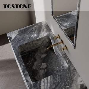 Centro <span class=keywords><strong>de</strong></span> tocador <span class=keywords><strong>de</strong></span> mármol veneciano marrón natural Tostone <span class=keywords><strong>para</strong></span> <span class=keywords><strong>colgar</strong></span> en la pared, ideal <span class=keywords><strong>para</strong></span> la decoración interior <span class=keywords><strong>de</strong></span> baños en hoteles <span class=keywords><strong>de</strong></span> lujo, apartamentos y villas. - Product Image 2