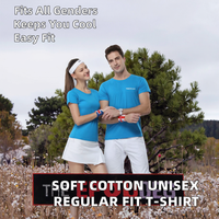 T-shirt pour homme en coton 100% uni, décontracté, tricoté, col rond, manches courtes, confortable, doux, respirant, séchage rapide, anti-boulochage, coupe classique