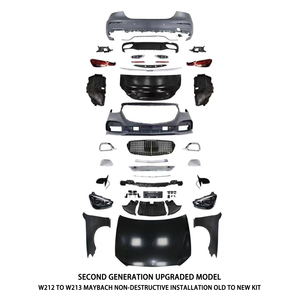 Xenplus Mejora los Sistemas de Carrocería de Automóviles con Parachoques Delantero y Trasero, Rejilla y Faros para Benz W212 a Estilo <span class=keywords><strong>Maybach</strong></span> W213 Sin Cortes - Product Image 3