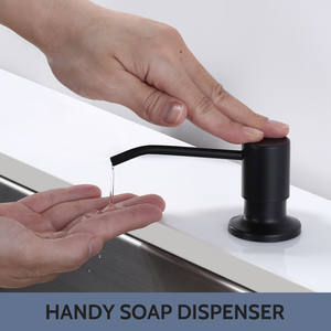 <span class=keywords><strong>Grifo</strong></span> de <span class=keywords><strong>Cocina</strong></span> Moderno Estilo Farmhouse con Dispensador de Jabón, Monomando, 3 Modos de Salida de Agua, Acero Inoxidable SUS304 - Product Image 4