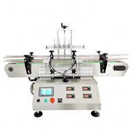 Machine de remplissage liquide automatique de bureau de table 4 6 têtes avec bande transporteuse pour le remplisseur d'eau de machine de remplissage de parfum
