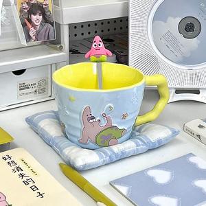 Taza <span class=keywords><strong>de</strong></span> Agua Moderna <span class=keywords><strong>de</strong></span> Gres con Diseño <span class=keywords><strong>de</strong></span> <span class=keywords><strong>Bob</strong></span> <span class=keywords><strong>Esponja</strong></span> Taza Bonita para Pareja para Chicas Desayuno en Casa Incluye Cuchara para Leche Regalo - Product Image 4