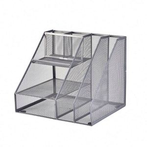 Multifunctional Black Metal Mesh Desk <b>Organizer</b> <b>File</b> Storage Stationery Set for Office and Home Supplies - Product Image 2