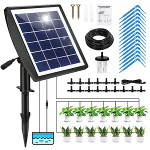 Automatic Watering Kit Smart Alarming Timer Controller Hydroponic Garden Plant Solar Drip Irrigation System