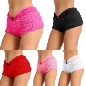 King Mcgreen Star New Arrival Women Sexy <strong>Frilly</strong> Lace Ruffle <strong>Shorts</strong> Bloomers Knickers Panties Bow <strong>Shorts</strong> - Product Image 6