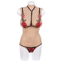 Combinaison féminine réaliste en silicone avec poitrine artificielle élastique, bonnets B C D E F, pour travestis, transgenres, drag queens
