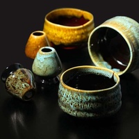 Ensemble cadeau de matcha de qualité supérieure, emballage cadeau personnalisé pour cérémonie, ensemble cadeau de matcha avec fouet en bambou violet, bol à matcha en glaçure bleue