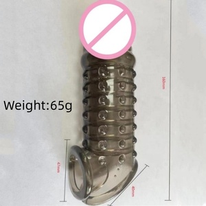 Ultra dünnes wieder verwendbares Kristall kondom für Männer Penis ärmel für Sex & Size Enhancement Herren Cock Extender